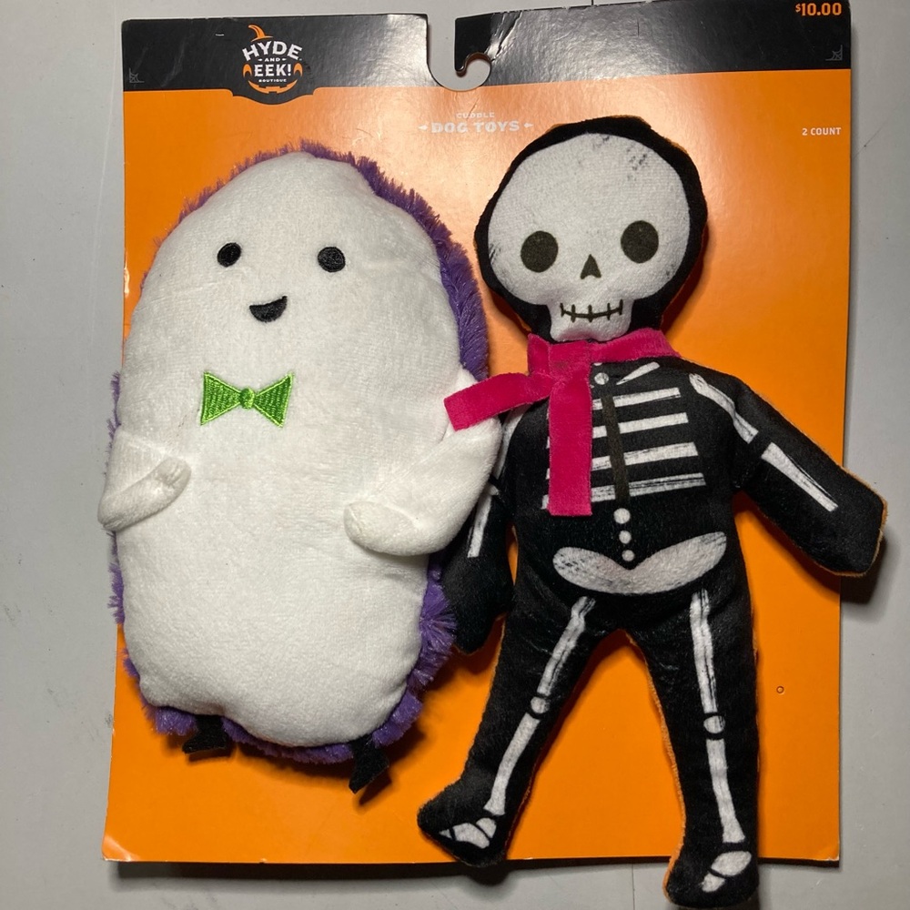 Hyde & EEK! Dog Toys Set - Skeleton and Ghost New!